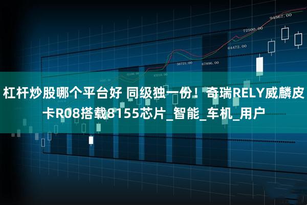 杠杆炒股哪个平台好 同级独一份！奇瑞RELY威麟皮卡R08搭载8155芯片_智能_车机_用户